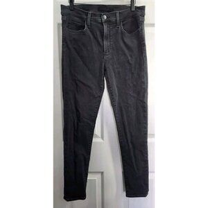 JOE'S SZ 30 FLAWLESS THE ICON MID RISE SKINNY ANKLE DENIM JEANS BLACK STRETCHY